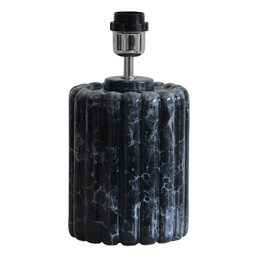 Odessa Lampfot Black Marble