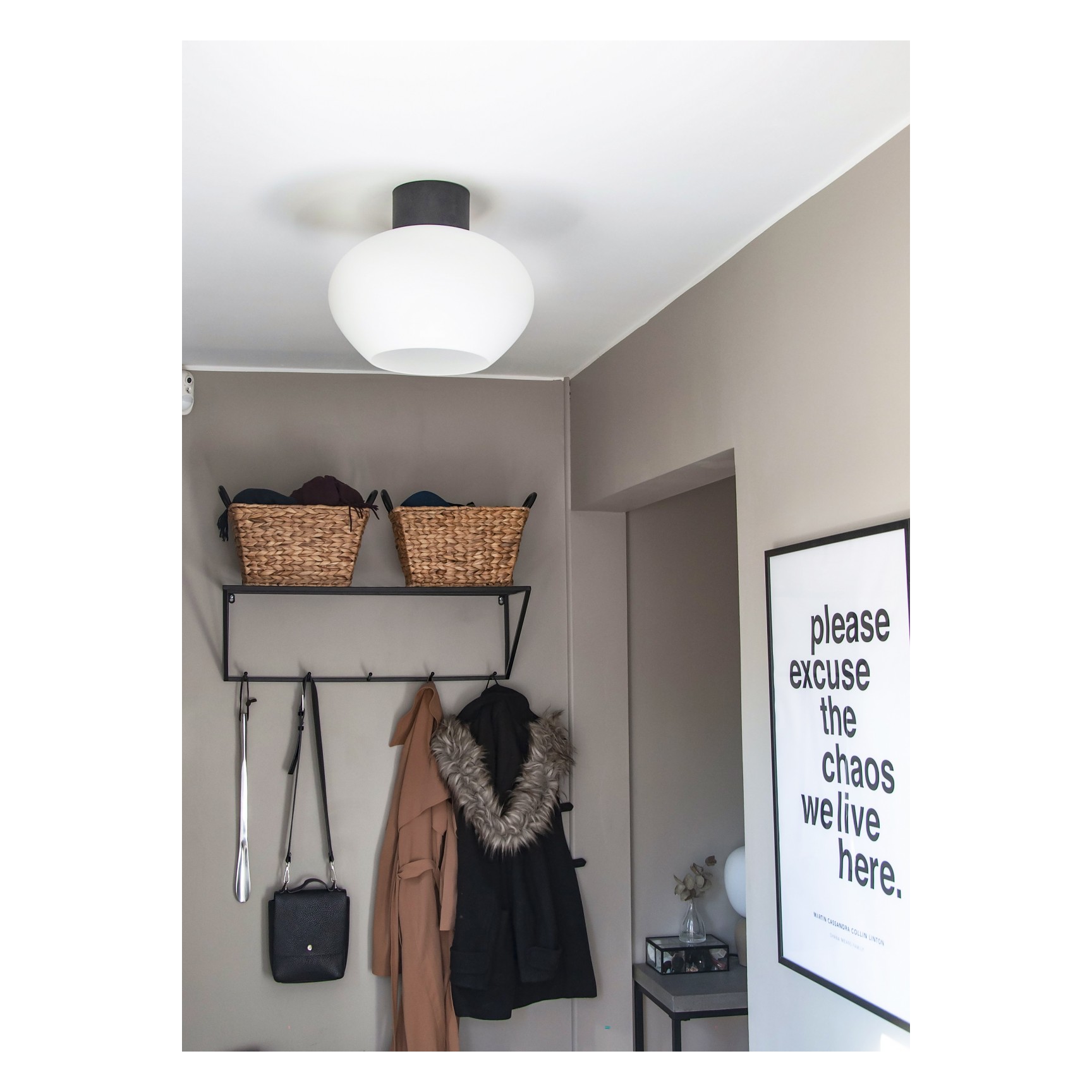 BELL Plafond Svart/Opalvit